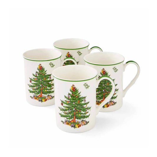 Hot chocolate topped with a tower of whipped cream, fragrant mulled wine or creamy homemade eggnog, whatever you choose to serve in this 4 mug set, their delightful festive design makes the experience extra joyful.