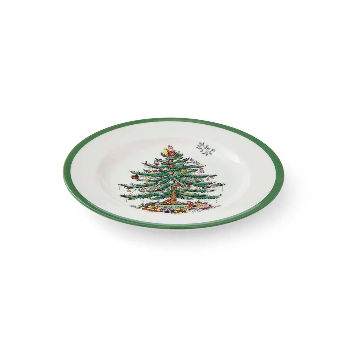Christmas comes but once a year, so make your family get-together extra memorable with these Spode Christmas Tree plates. Perfect for serving up those seasonal sides, or used as a small dinner plate, they feature the traditional Christmas tree design, loved around the world since 1938 with a festive green trim around the outside.