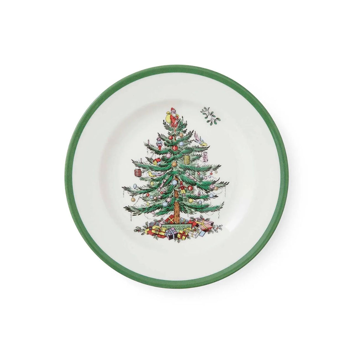 Christmas comes but once a year, so make your family get-together extra memorable with these Spode Christmas Tree plates. Perfect for serving up those seasonal sides, or used as a small dinner plate, they feature the traditional Christmas tree design, loved around the world since 1938 with a festive green trim around the outside.