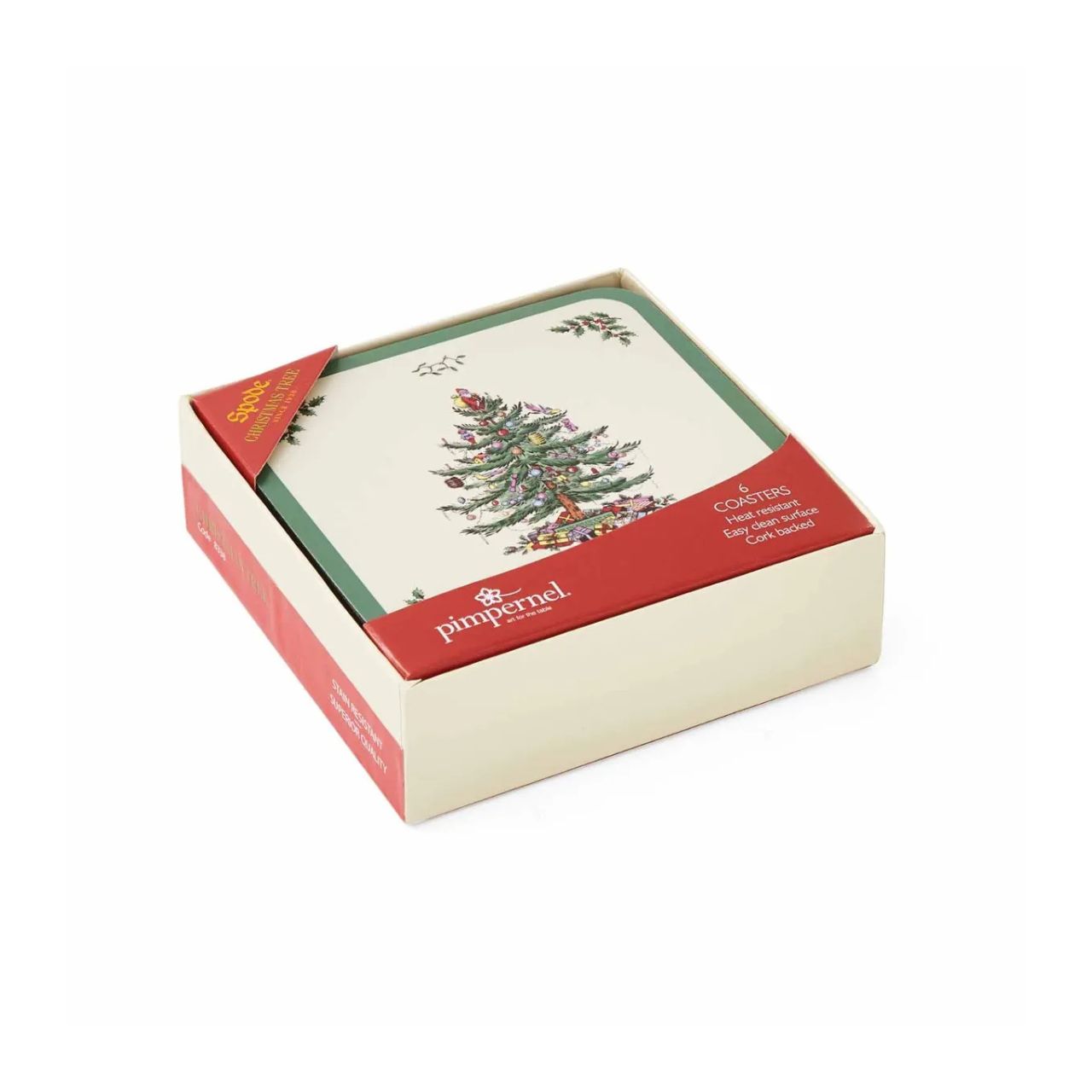 Add these coasters to your collection of Christmas Tree placemats and tableware to create a joyously festive table setting - or dot them on side tables so guests always have somewhere to place their drinks.
