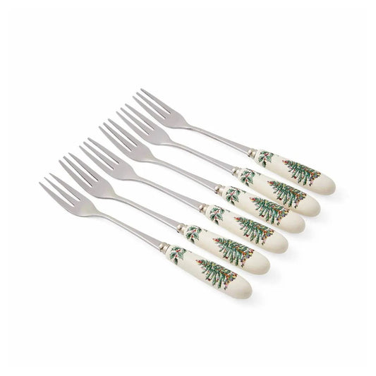 Dig into dessert with this pretty matching set of pastry forks that will keep your Christmas table truly on theme. There's nothing like a festive spread, and little details like these forks featuring the iconic Christmas Tree design by Spode on their handles really add to the magic.