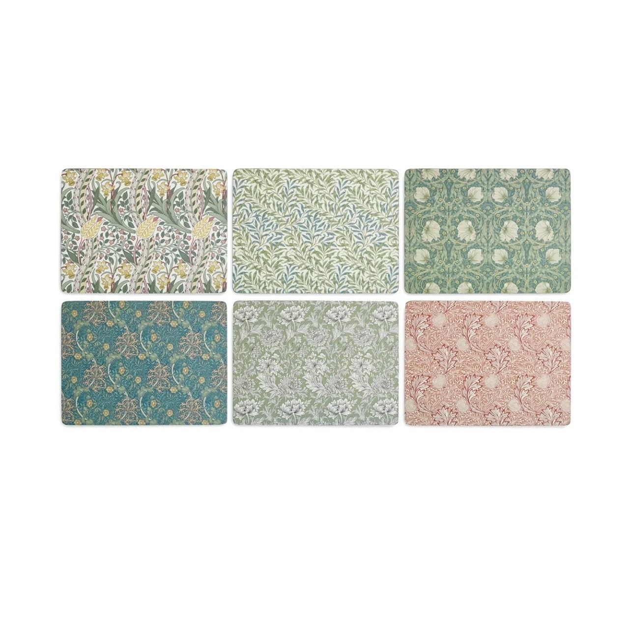 Bring a beautiful mix and match look to your table with this 6-piece placemat set