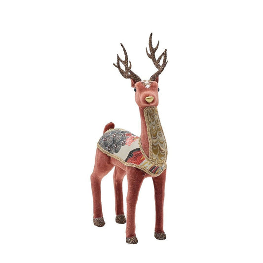 Dress up your deer. This charming deer statue brings character and charm to your home. Handcrafted from durable polyresin with intricate textured detailing, this endearing deer features a cosy knitted scarf, textured antlers and a sweet doe-eyed expression.
