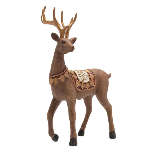 Christmas Standing Reindeer Decoration  A standing Christmas reindeer.  This charming Christmas decoration perfectly blends traditional and modern touches this festive season.