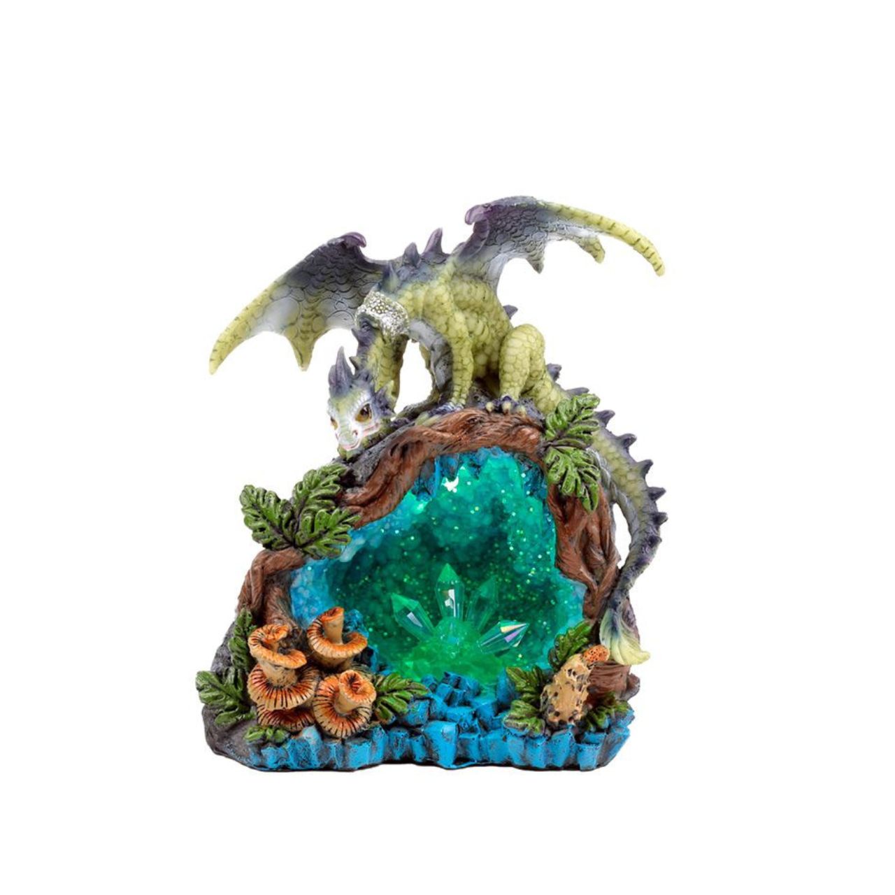 As a product for young children, the Sweet Dreams Baby Dragon LED Woodland Crystal Cave offers a unique and imaginative addition to any bedroom. The LED lights provide a calming and comforting environment, while the crystal cave design sparks creativity and exploration. Bring the magic of the woods to your home with this charming and soothing product.
