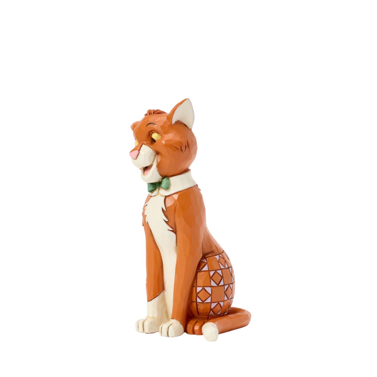 Celebrate the 55th anniversary of The Aristocats in 2025 with this charming rendition of Thomas O'Malley, the alley cat, who has found his new home with Duchess and the kittens. With a stylish bow collar and patchwork details, he poses with love in his eyes.