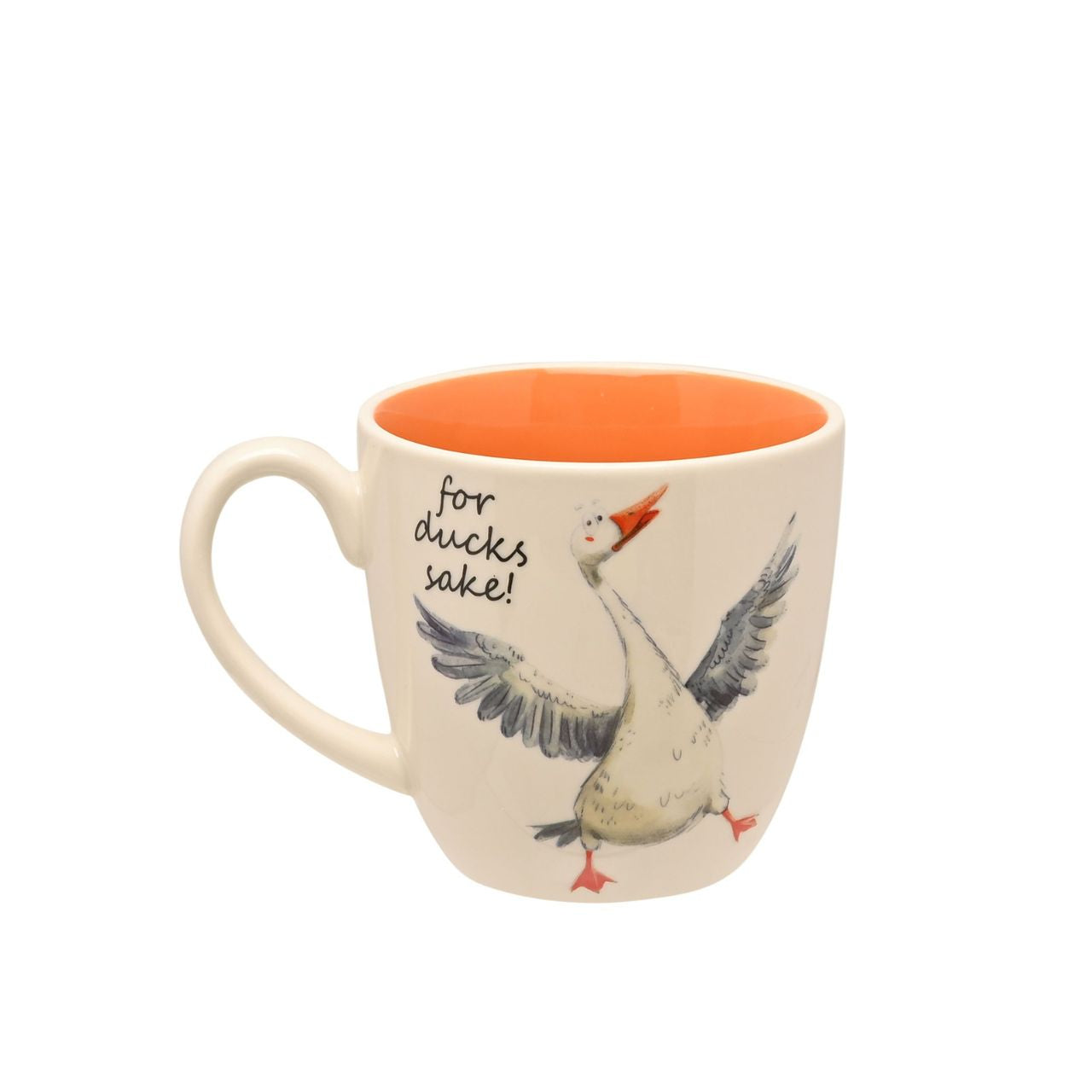 The Funny Farm Mug - "For Ducks Sake!" brings farmyard humour to the breakfast table with a cheeky caption and charming duck illustration that captures the playful spirit of this much-loved collection.