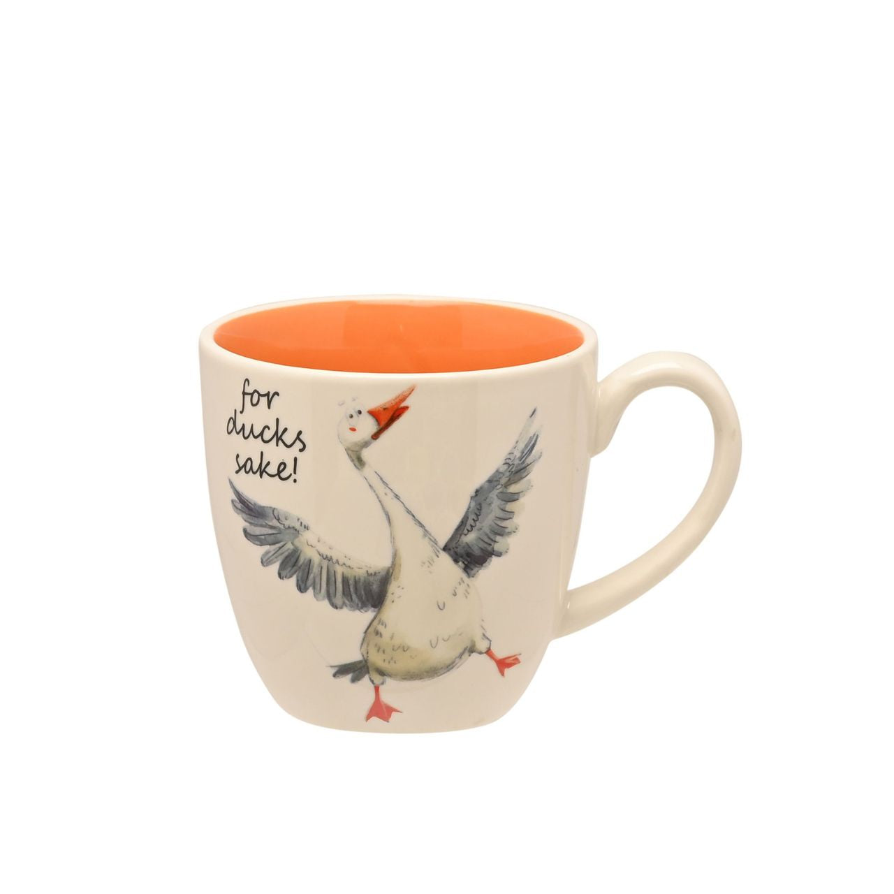 The Funny Farm Mug - "For Ducks Sake!" brings farmyard humour to the breakfast table with a cheeky caption and charming duck illustration that captures the playful spirit of this much-loved collection.