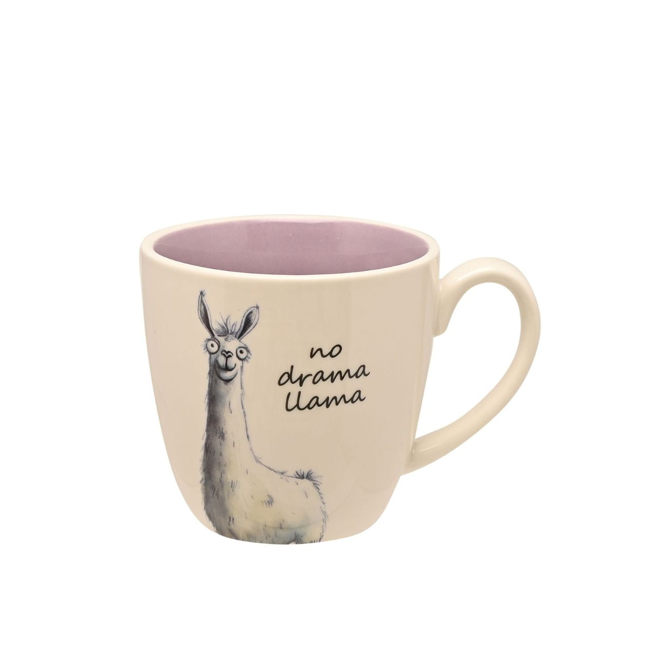 The Funny Farm Mug - "No Drama Llama" brings farmyard fun to the breakfast table with a whimsical llama illustration that captures the playful spirit of this character-led collection.