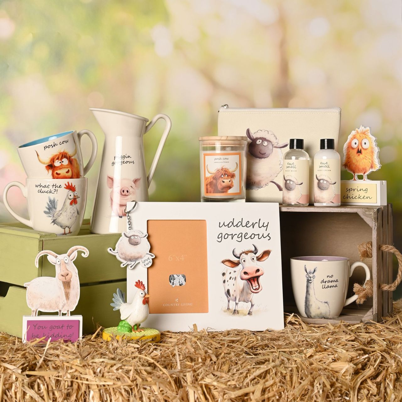 The Funny Farm Mug - "No Drama Llama" brings farmyard fun to the breakfast table with a whimsical llama illustration that captures the playful spirit of this character-led collection.