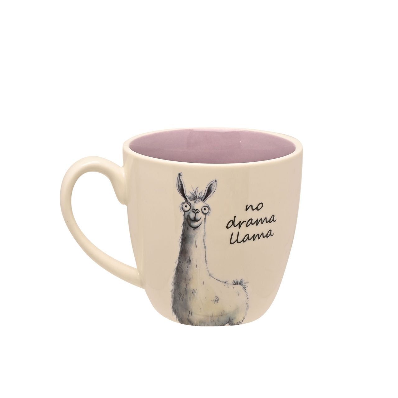 The Funny Farm Mug - "No Drama Llama" brings farmyard fun to the breakfast table with a whimsical llama illustration that captures the playful spirit of this character-led collection.