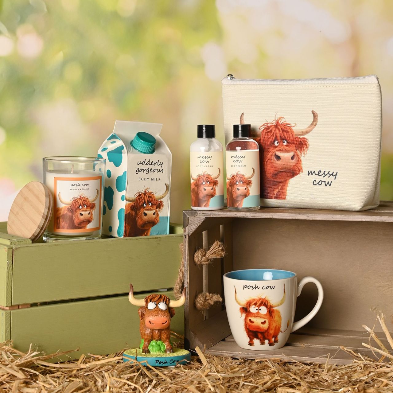 The Funny Farm Mug - "Posh Cow" adds farmyard glamour to tea breaks with its charming Highland cow design, capturing the playful spirit of this beloved collection.