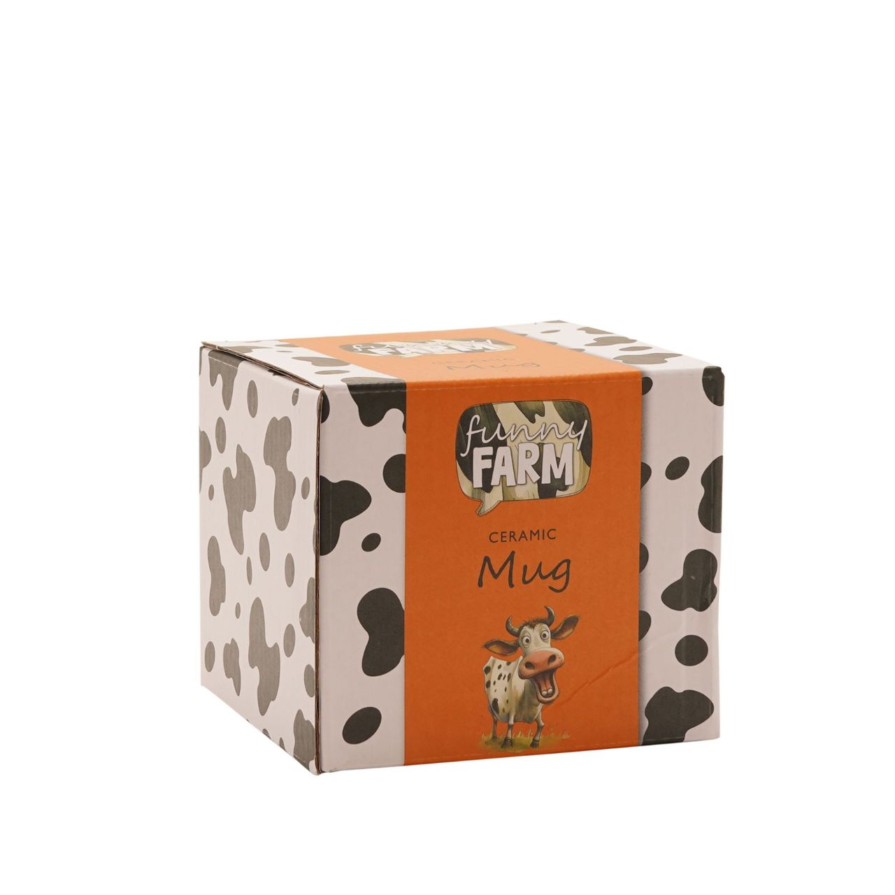 The Funny Farm Mug - "Silly Cow" brings farmyard fun to the breakfast table with a charming illustrated cow character that captures the playful spirit of country living.