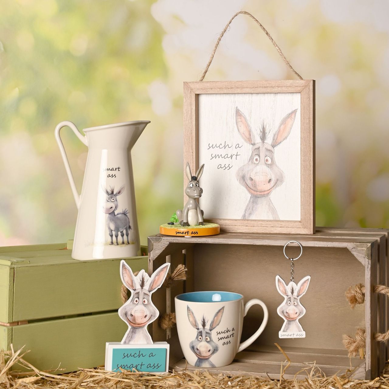 The Funny Farm Mug - "Smart Ass" brings farmyard wit to the morning brew with a cheeky donkey character that captures the playful spirit of this much-loved collection.