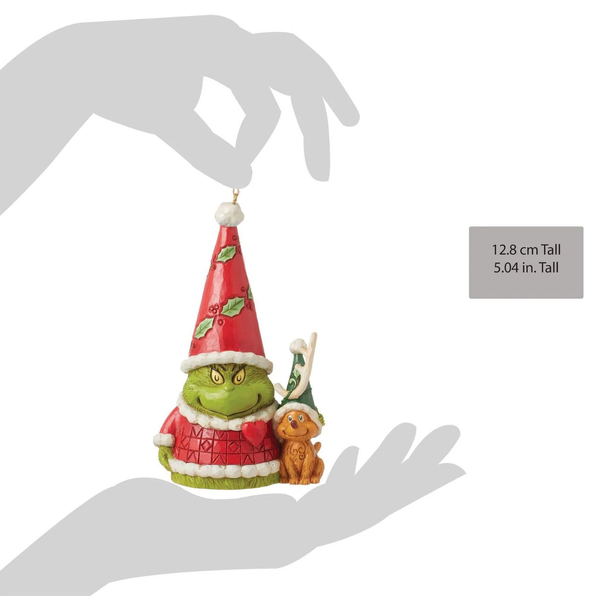Celebrate the festive period with the Grinch and Max and this fun hanging ornament. Comes in a fully branded gift box.