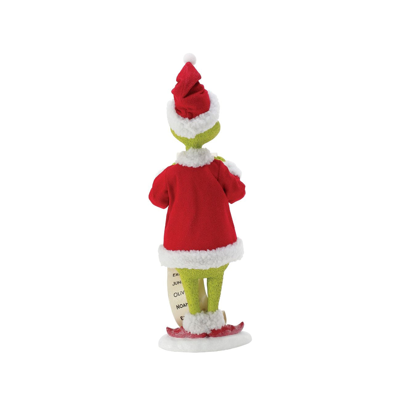Want to know if you are on the Nice List? Check the double sided list Grinch is holding. I bet you are on it. If not personalize it yourself. Each Possible Dreams piece takes two years to make, from concept to finished figurine. Dressed in&nbsp;Clothtique- a stiffened fabric - they are designed to last and last.