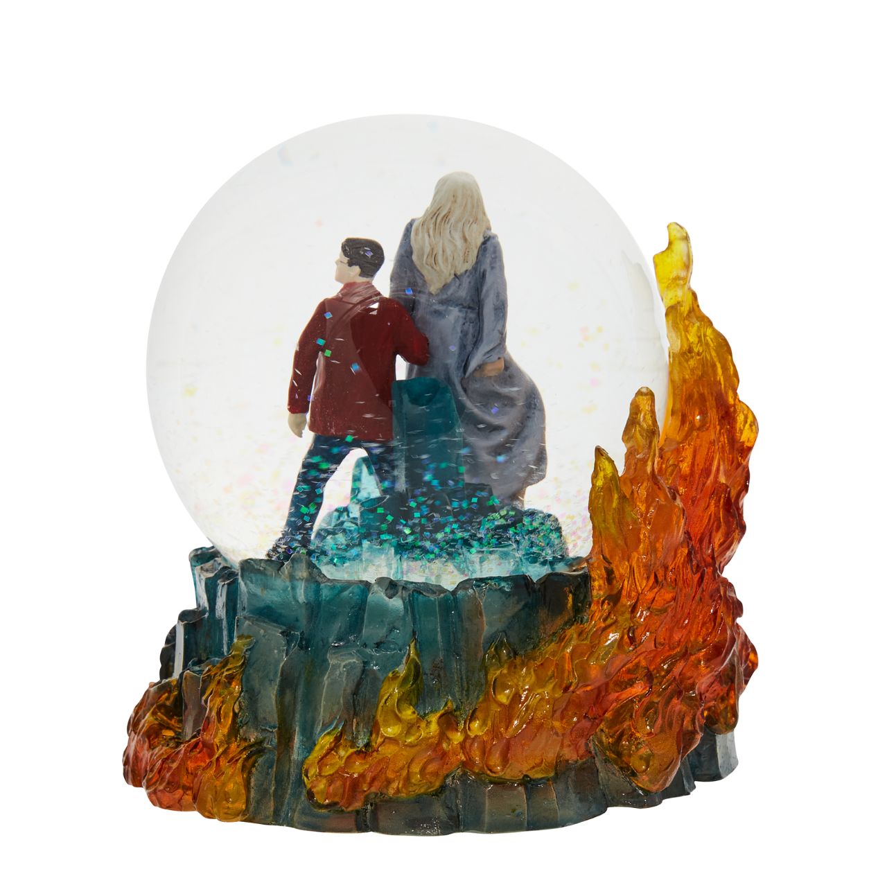 The Half Blood Prince Waterball  Based on the film poster for Harry Potter and the Half Blood Prince, this water captures Harry Potter and Professor Dumbledore on their quest. This piece has been hand painted using the highest quality cast stone to ensure all details are captured.