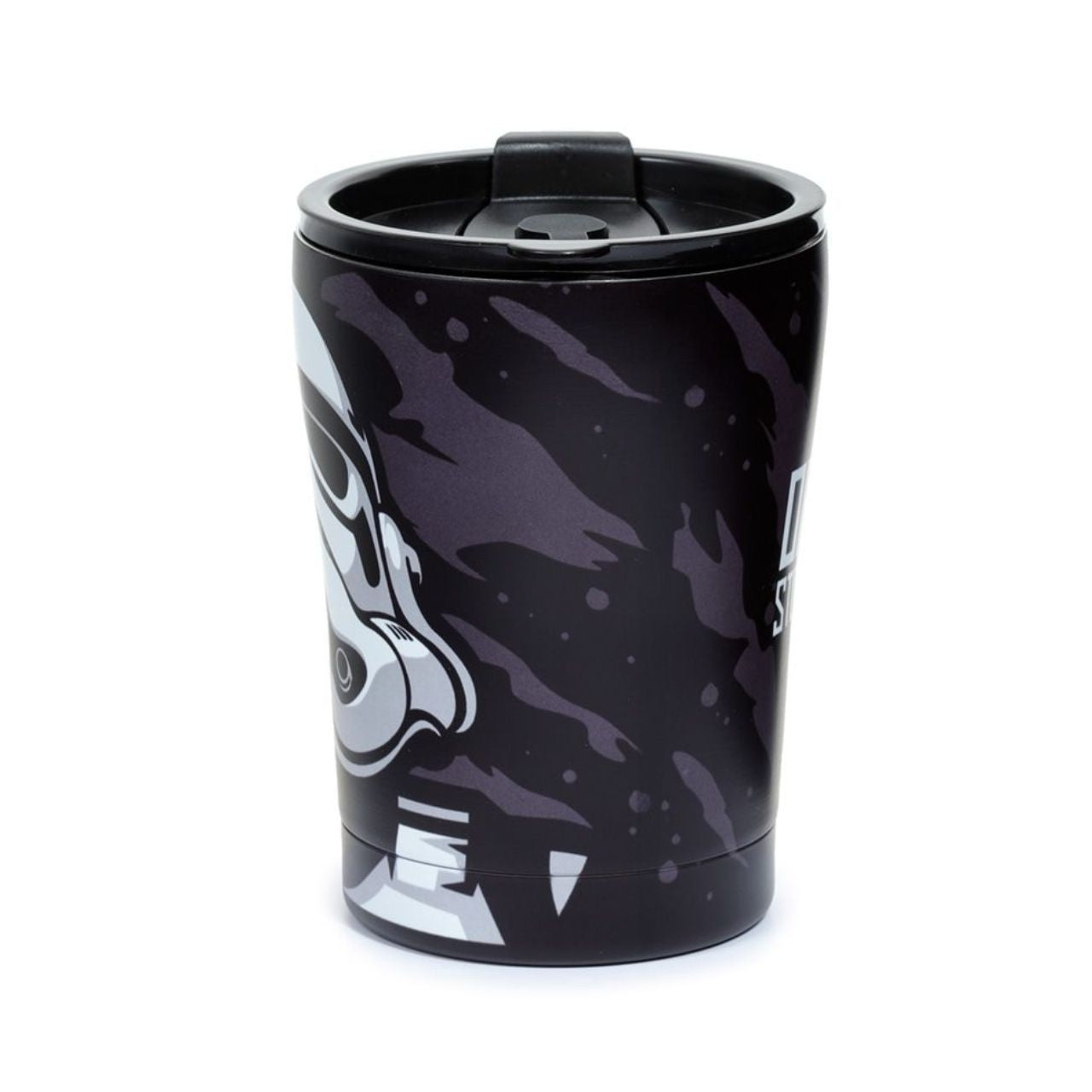 The Original Stormtrooper Hot & Cold Insulated Cup 300ml   Insulated design suitable for hot and cold drinks. Thermal design keeps liquids cold for up to 8 hours or warm for up to 6 hours. The lid has a steam release valve in the centre and a secure flip up cover over the drinking hole.