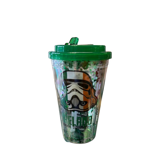 Shatterproof Reusable The Original Stormtrooper Irish Double Walled Cup with Straw and Lid