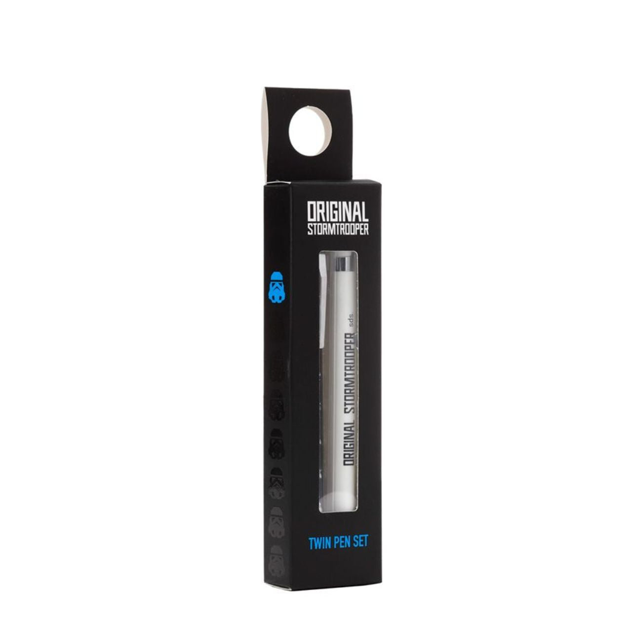 The Original Stormtrooper Pen Twin Set  Bring your writing projects to life with this officially licensed pair of Stormtrooper pens. Featuring a black ink refill and durable metal construction, this set is perfect for everyday use. The unique design makes it ideal for any Star Wars fan.