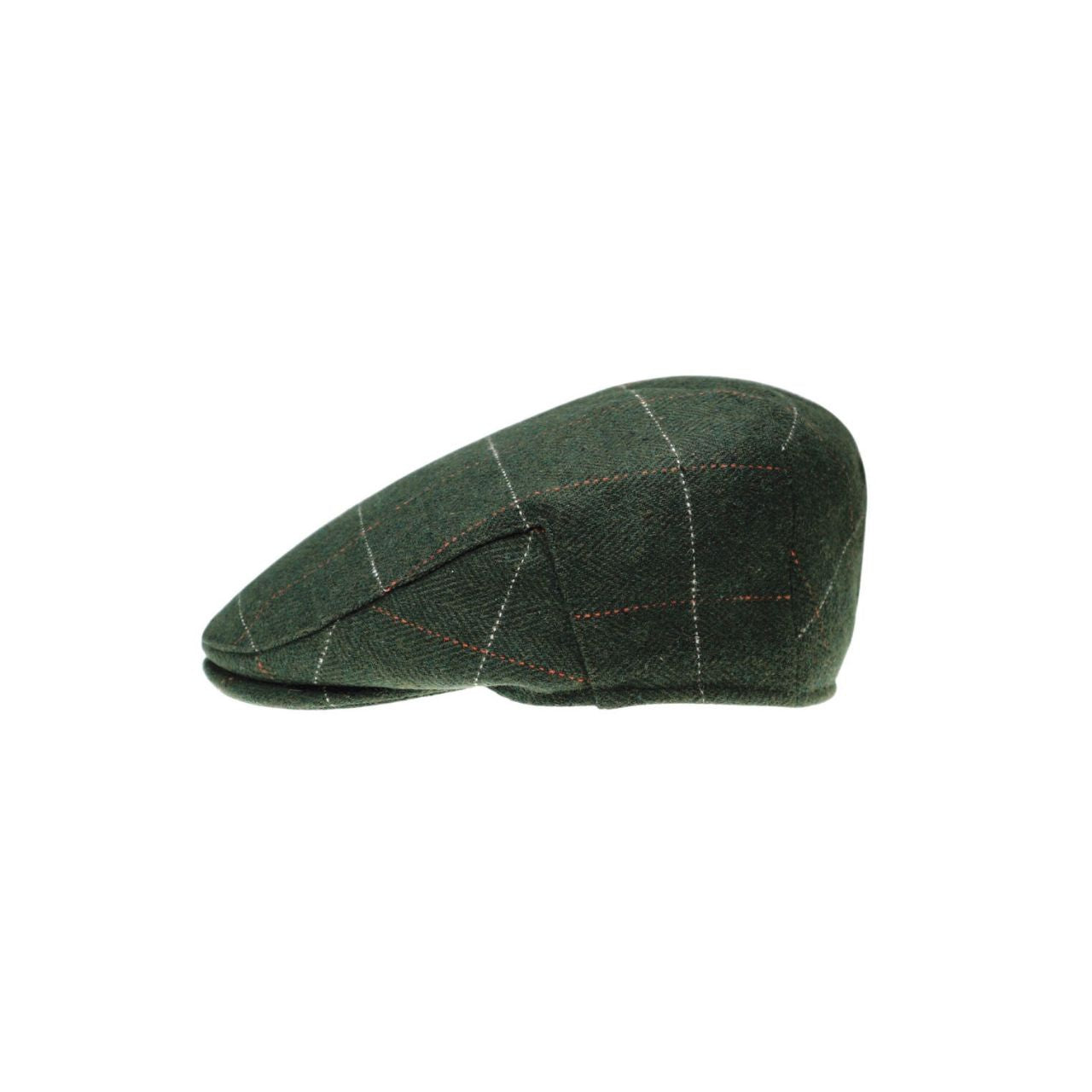 Embrace timeless Irish style with this classic flat cap inspired by cinema's most iconic moments. Crafted in rich green herringbone fabric with subtle grid detailing, this medium-sized cap delivers authentic character and understated elegance.
