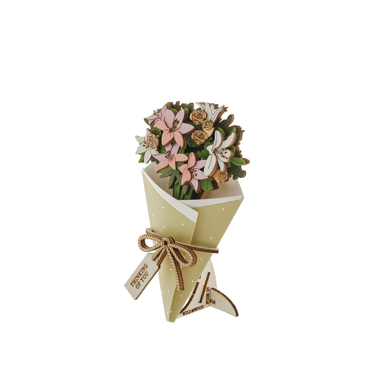Surprise and delight someone with a beautiful bouquet figural card - Send them loads of love through the post with our letterbox inspired 3D figurine card..