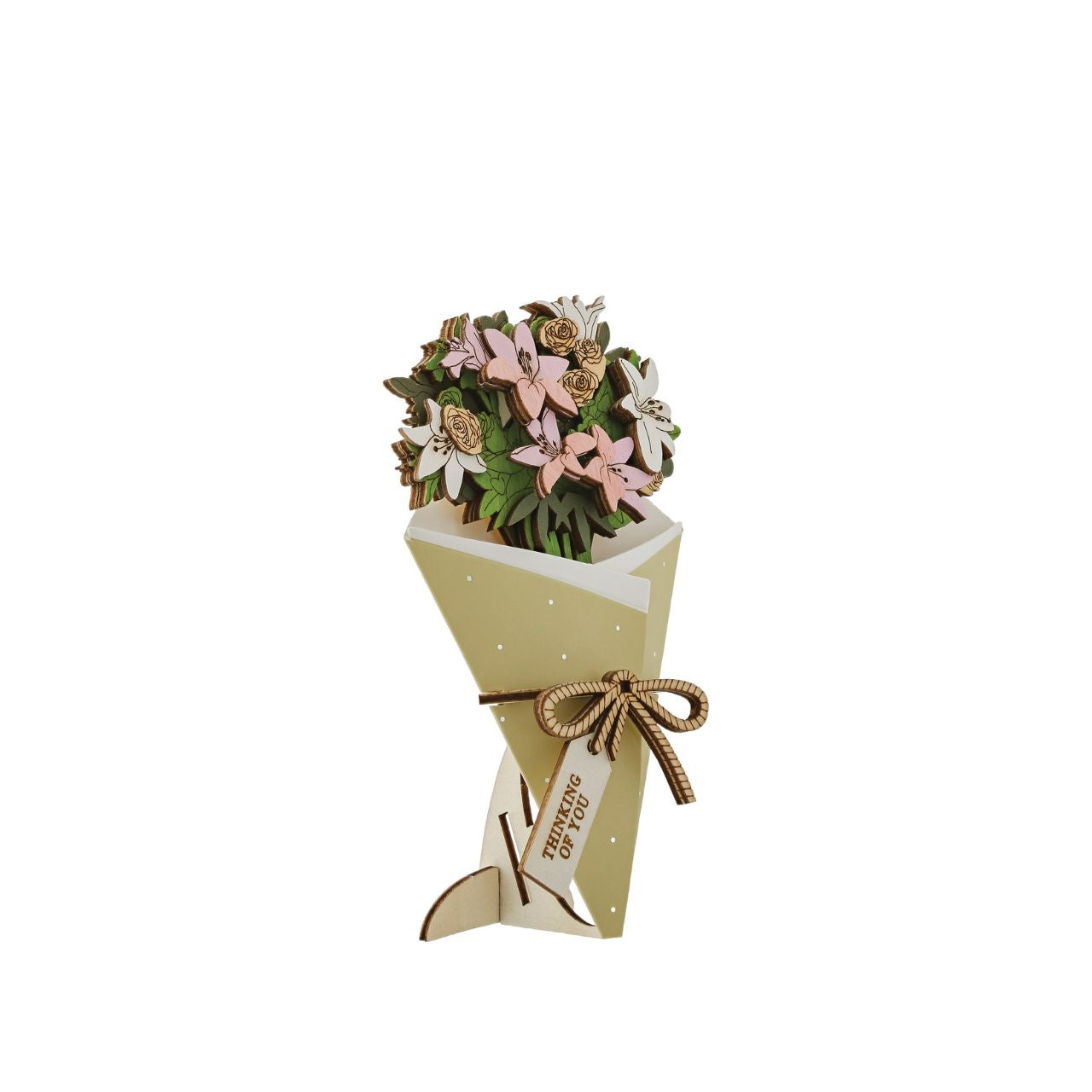 Surprise and delight someone with a beautiful bouquet figural card - Send them loads of love through the post with our letterbox inspired 3D figurine card..