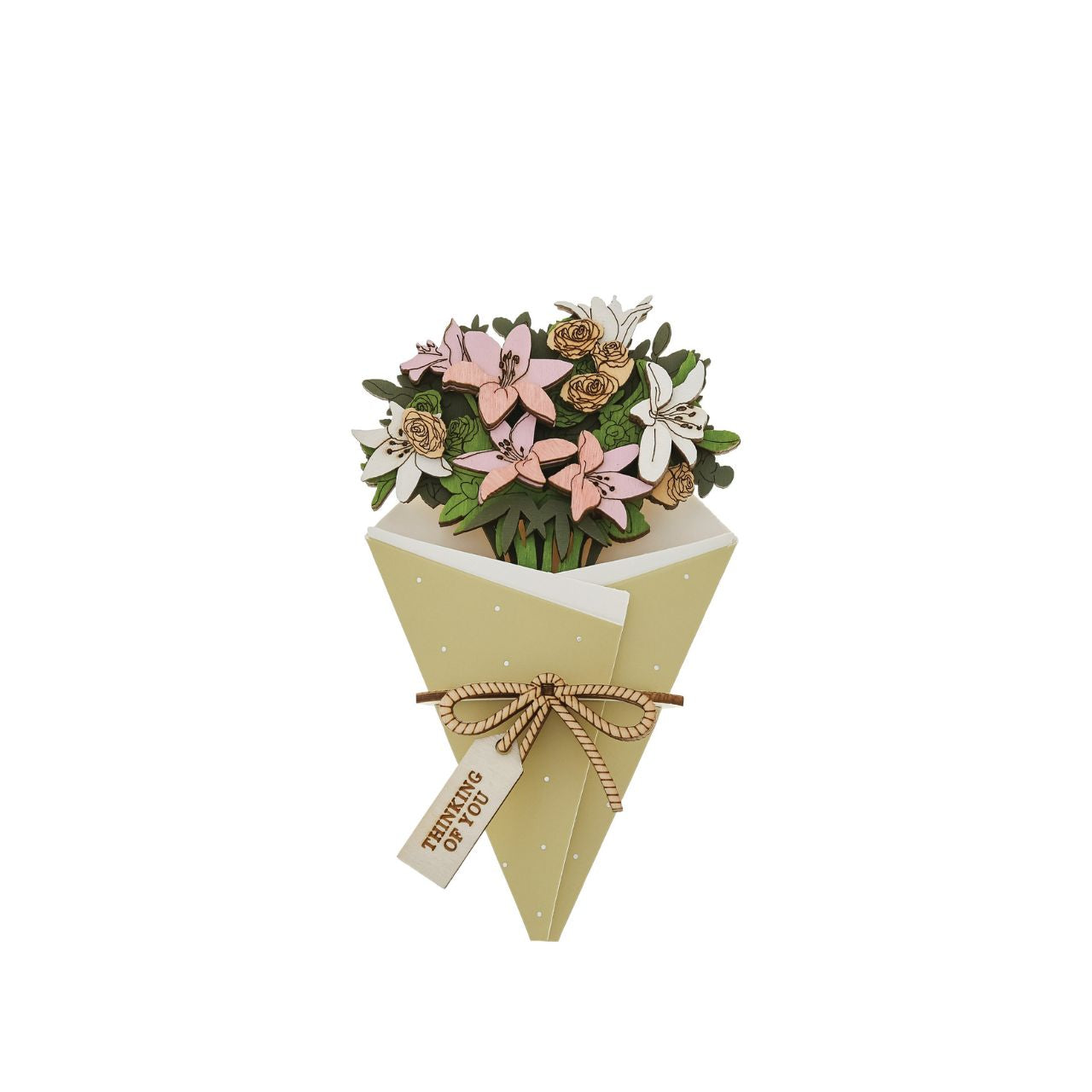 Surprise and delight someone with a beautiful bouquet figural card - Send them loads of love through the post with our letterbox inspired 3D figurine card..