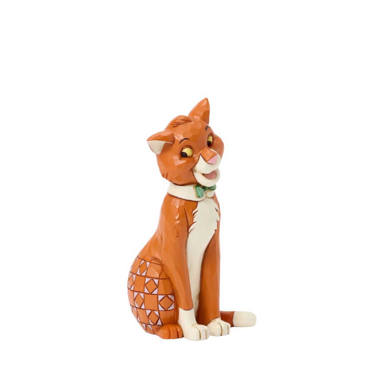 Celebrate the 55th anniversary of The Aristocats in 2025 with this charming rendition of Thomas O'Malley, the alley cat, who has found his new home with Duchess and the kittens. With a stylish bow collar and patchwork details, he poses with love in his eyes.