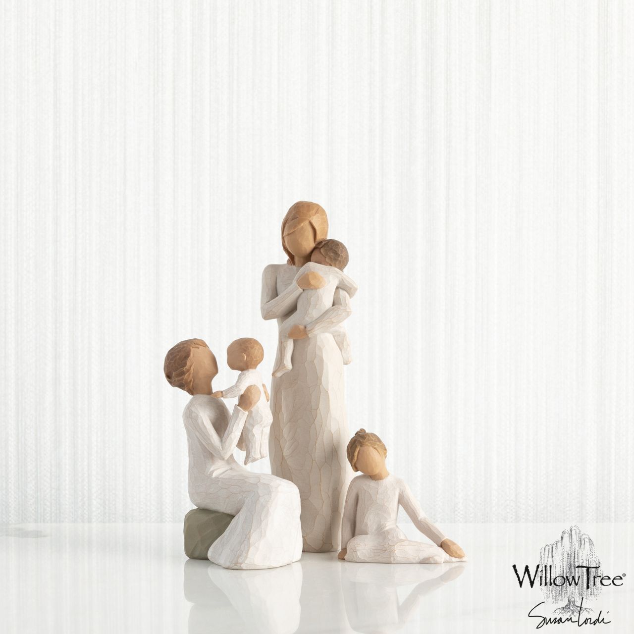 Thoughtful Child by Willow Tree  Willow Tree is an intimate line of figurative sculptures representing sentiments of love, closeness, healing, courage, hope...all the emotions we encounter in life. The Roses in my Garden collection of six children represents boys and girls of different ages and personalities.
