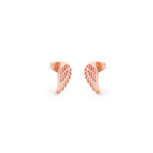 Delicately crafted, the Tipperary Angel Wings Mini Rose Gold Stud Earrings blend timeless elegance with subtle charm. Their refined rose gold finish adds warmth and sophistication, making them perfect for both everyday wear and special occasions.