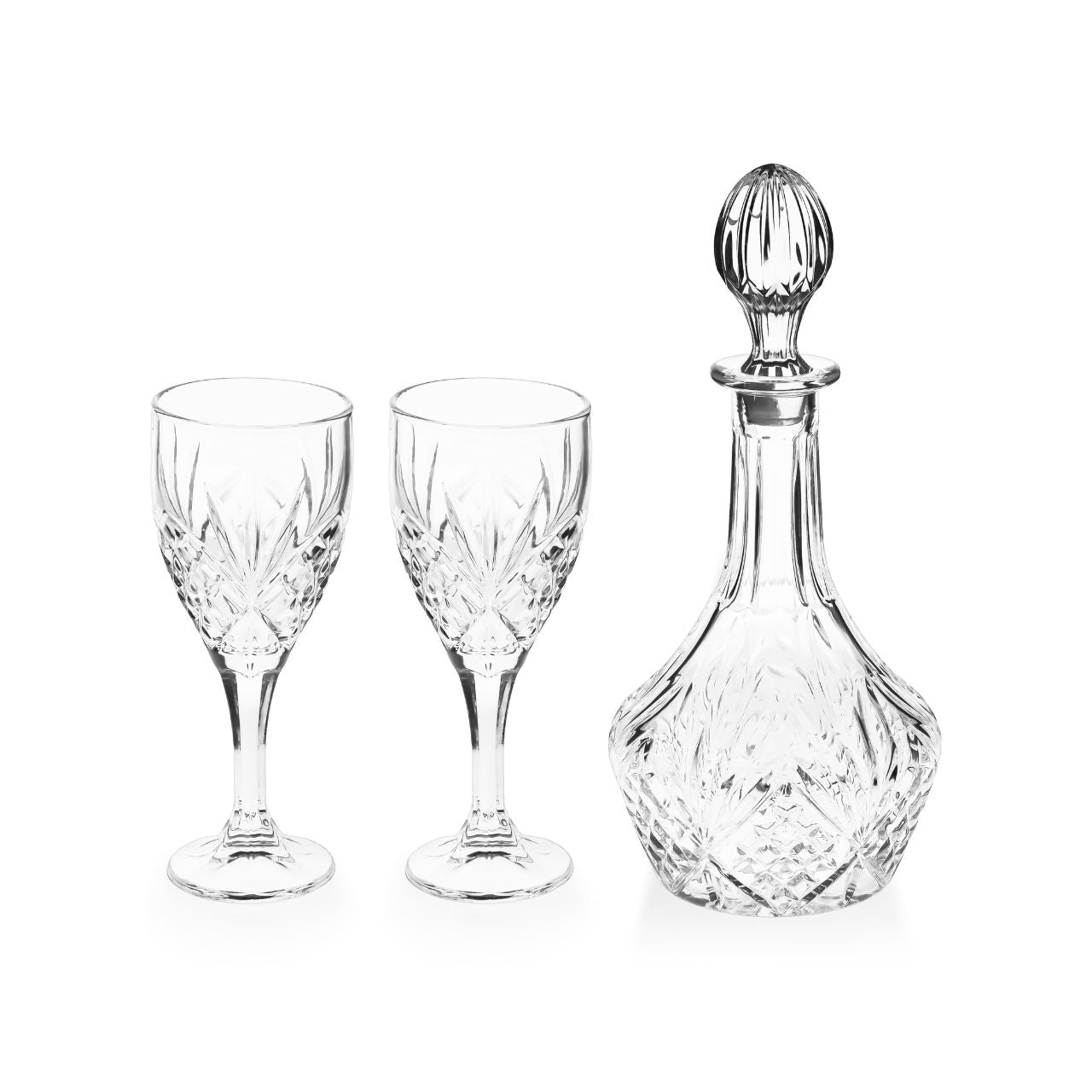 Experience the ultimate sophistication with the Tipperary Belvedere Wine Decanter and 2 Wine Glasses set. Crafted with precision and elegance in mind, this set boasts a beautifully designed decanter and two matching glasses. Enhance your wine tasting experience while impressing your guests with this luxurious set.