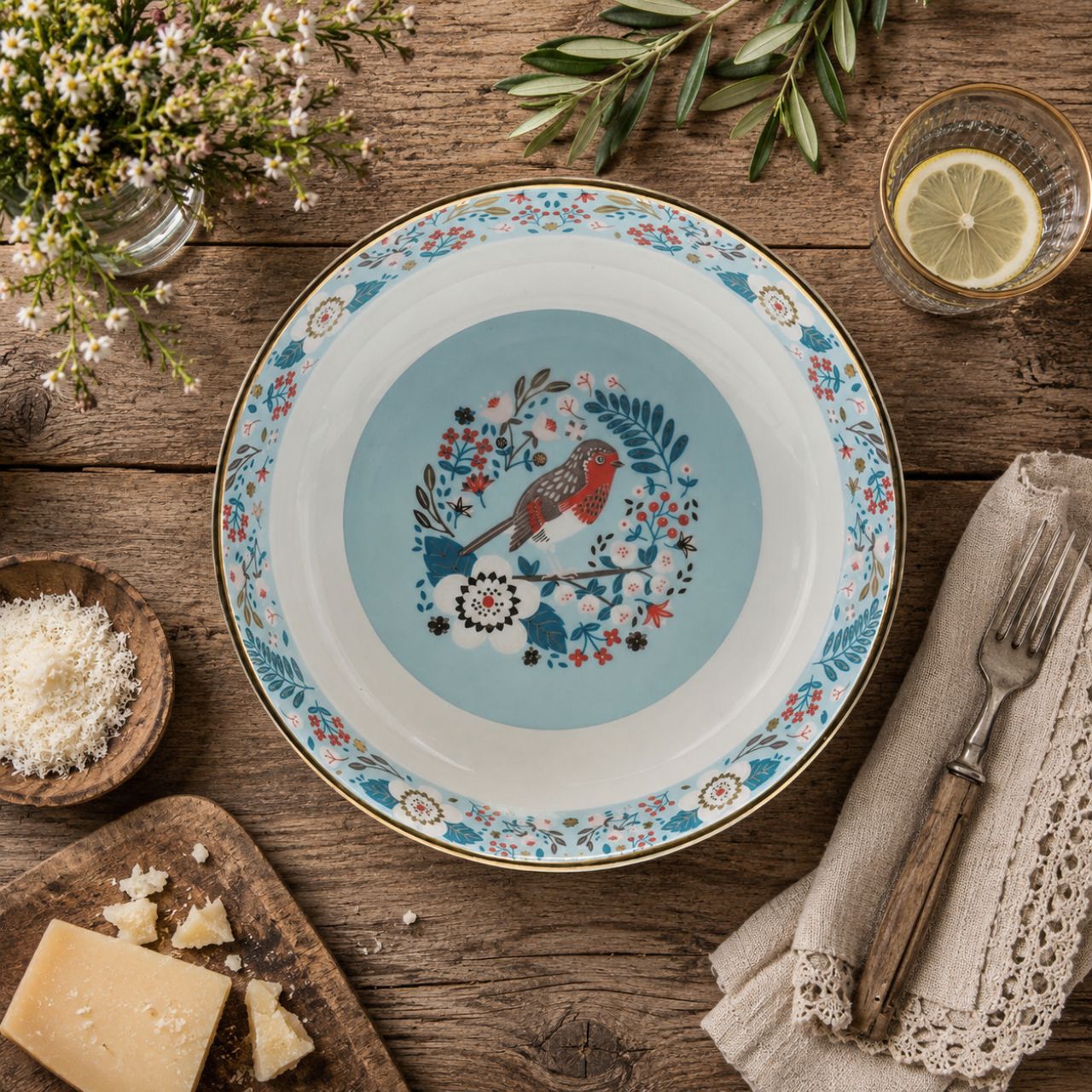 Experience dining in style with this beautiful set of four Birdy pasta bowls, featuring exquisite Birdy designs and a stunning gold rim that adds an elegant finish. Crafted from high-quality New Bone China, these bowls are both visually appealing and durable.