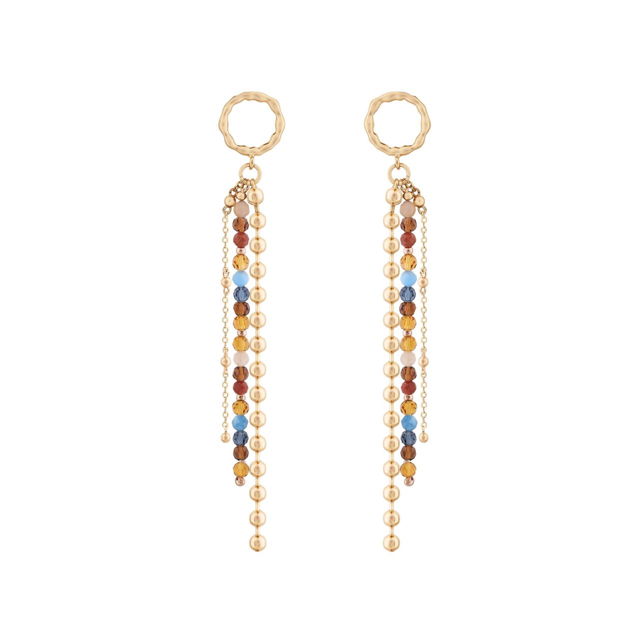 Elevate your elegance with the Tipperary Beads Turquoise Drop Earrings. Featuring vibrant turquoise beads delicately suspended for a graceful movement, these earrings add a refined splash of colour to any ensemble.