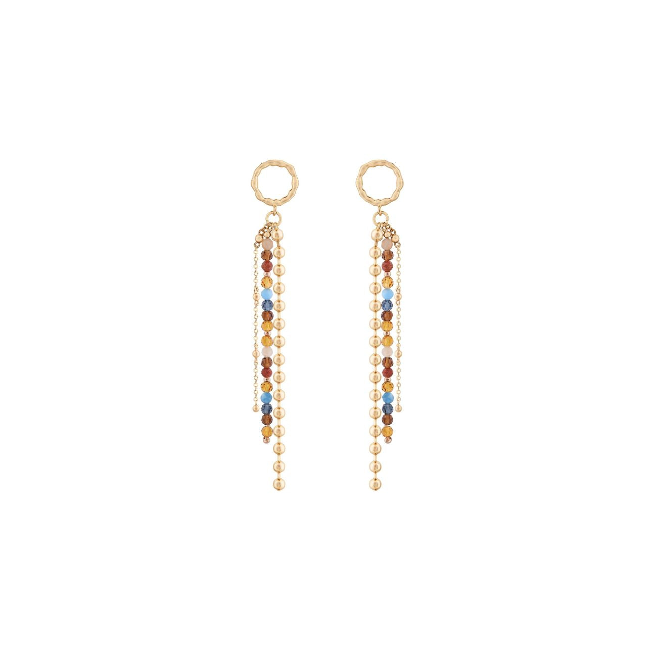 Elevate your elegance with the Tipperary Beads Turquoise Drop Earrings. Featuring vibrant turquoise beads delicately suspended for a graceful movement, these earrings add a refined splash of colour to any ensemble.
