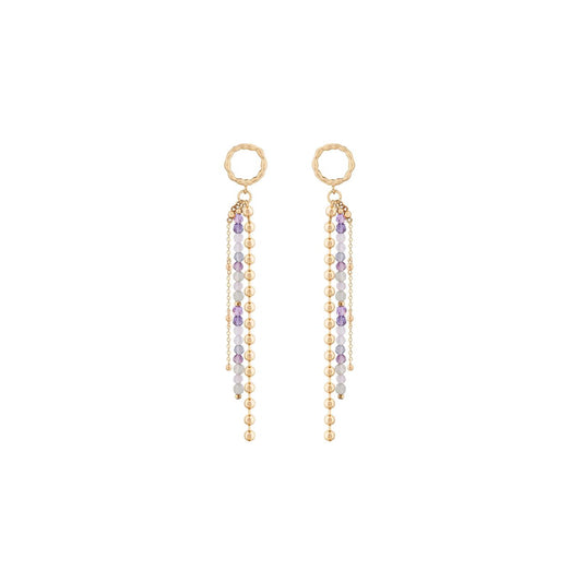 Bougie Beads Violet Drop Earrings - NEW 2025