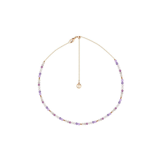 Tipperary Bougie Beads Violet Necklace