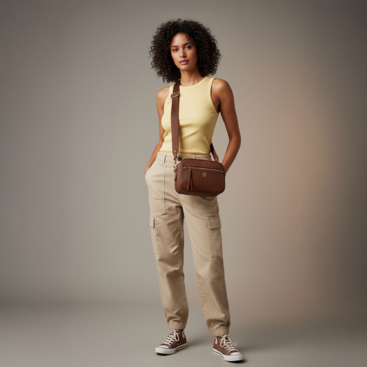 The Brooks Cross Body Bag in rich chocolate brown is a versatile everyday essential from Tipperary. Designed for comfort and style, this crossbody bag features an adjustable strap that sits perfectly across your body, leaving your hands free.