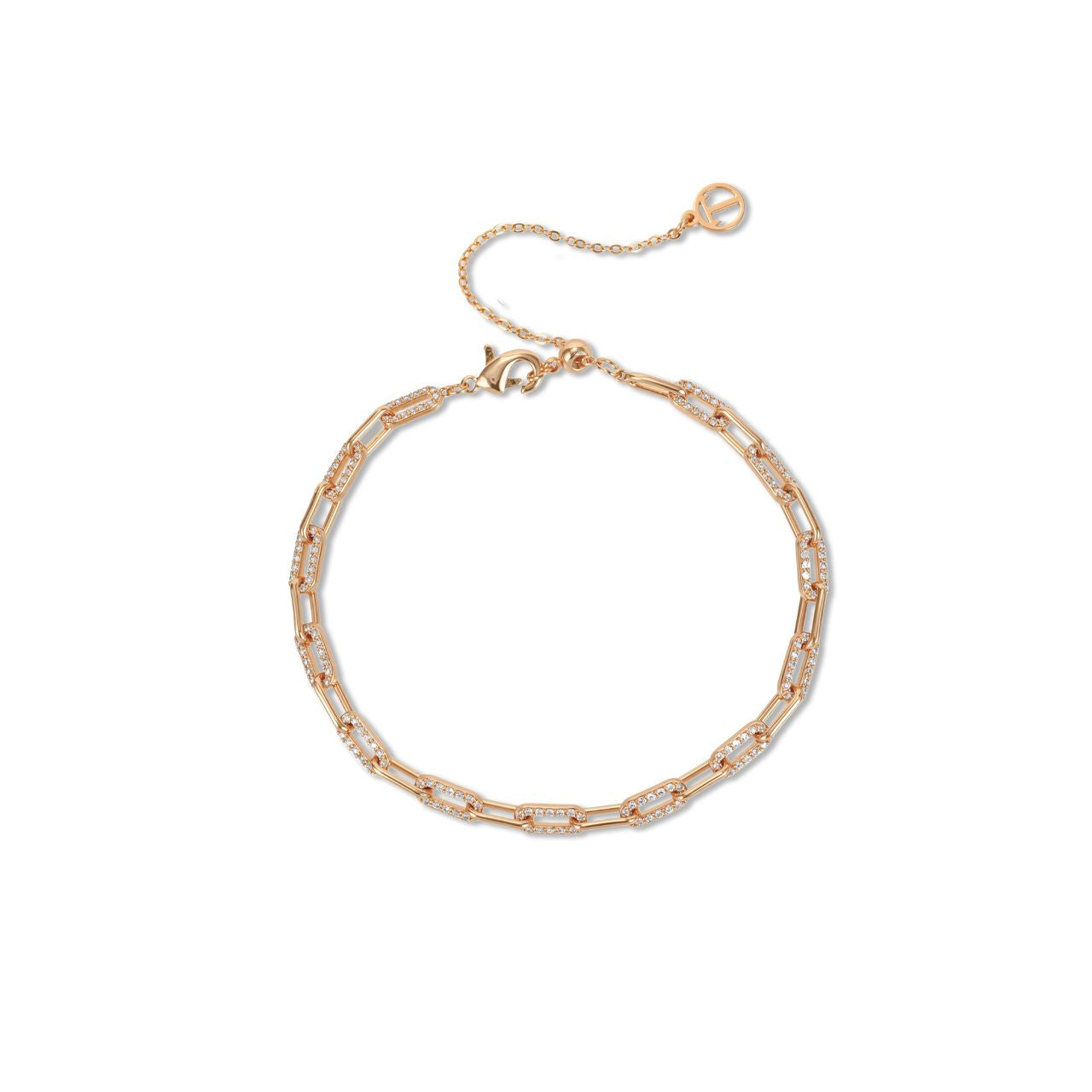 Elevate your everyday elegance with this stunning gold bracelet from Tipperary. Featuring a sophisticated blend of polished and pavé-set links, this piece combines timeless design with contemporary sparkle.
