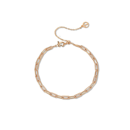 Elevate your everyday elegance with this stunning gold bracelet from Tipperary. Featuring a sophisticated blend of polished and pavé-set links, this piece combines timeless design with contemporary sparkle.