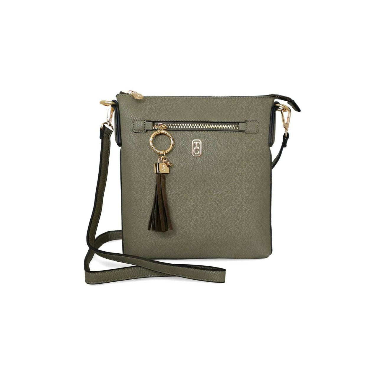 The versatile and trendy Chelsea can be worn as a cross body and also over the shoulder. The Chelsea has an adjustable strap and easily accessible outside pocket and secure front zip pocket. Metal hardware detail finish off this stylish bag in rose gold or yellow gold.