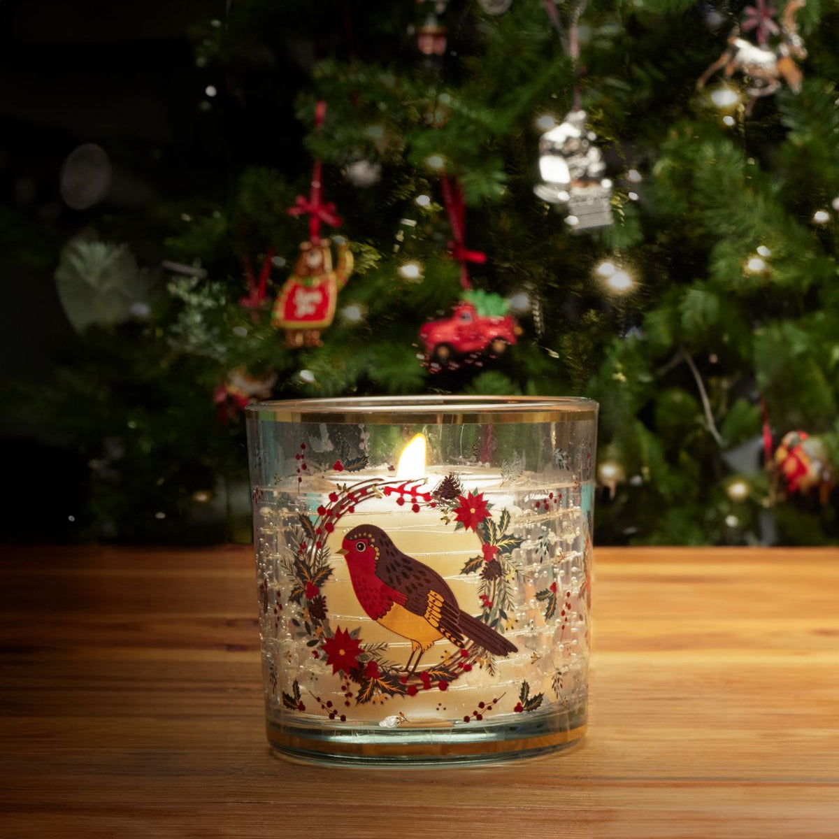 Unique LED Feature: Experience the enchanting effect of LED lights that turn on when the candle is lit, adding an extra layer of ambiance to your home.