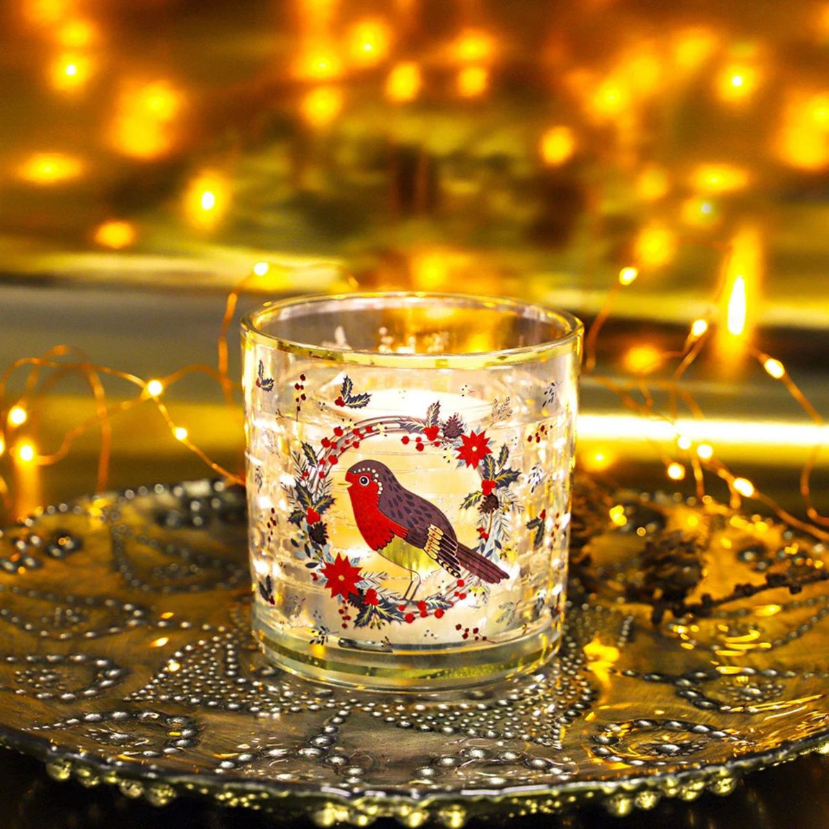 Unique LED Feature: Experience the enchanting effect of LED lights that turn on when the candle is lit, adding an extra layer of ambiance to your home.