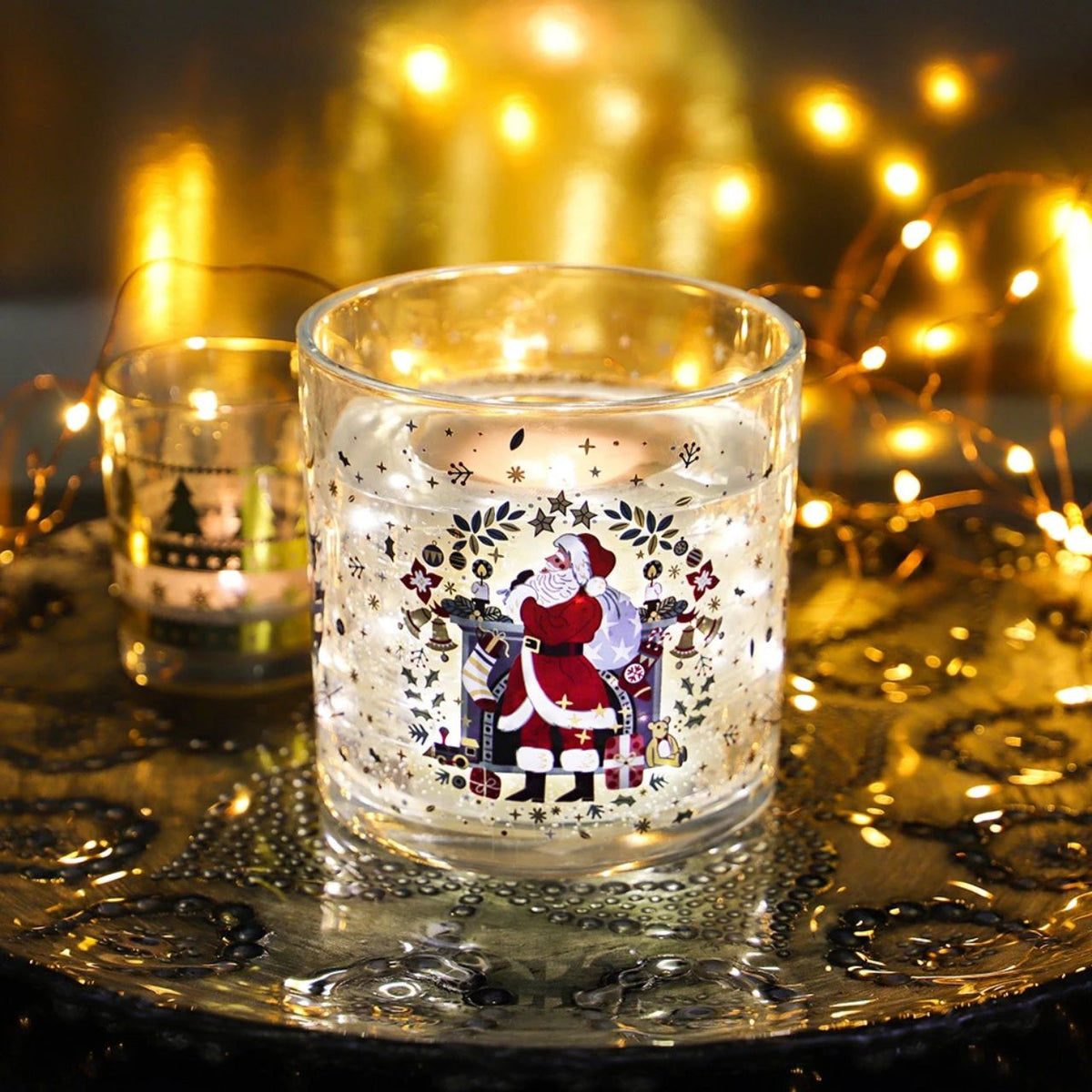 candle is lit, bringing a cheerful ambiance to your home during the festive season.