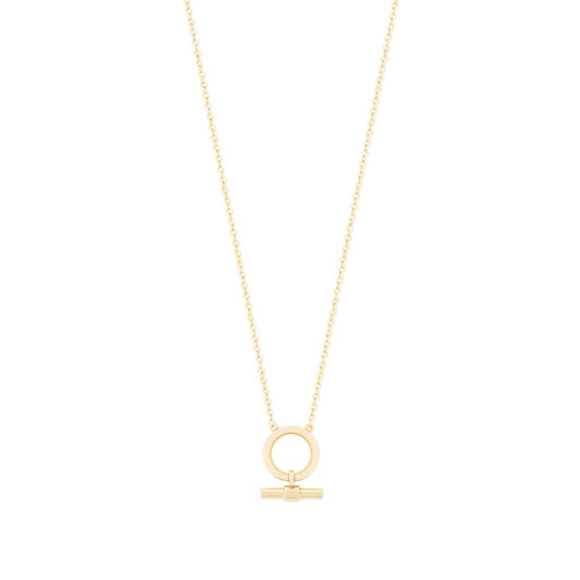 Expertly crafted and timeless, the Tipperary Circle-Bar Pendant in Gold is a must-have for any jewellery collection. Made by Tipperary, this pendant features a sleek circle-bar design in elegant gold, adding a touch of sophistication to any outfit. Elevate your style with this stunning piece that will never go out of fashion.