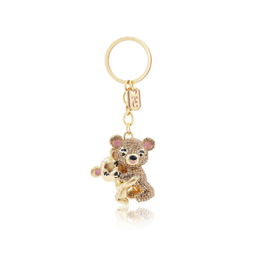 Gold Hugging Bears Keyring by Tipperary Crystal  Transform your keys to a fashion statement with this beautiful Gold Hugging Bears keyring.