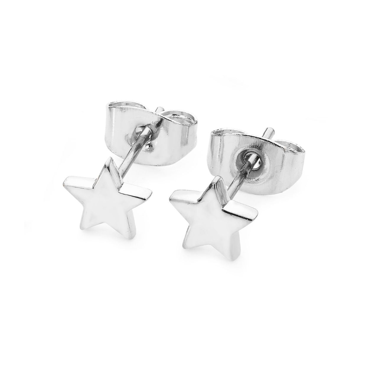 Sterling Silver Star Mini Stud Earrings by Tipperary Crystal