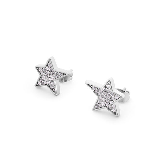 Silver CZ Insert Star Earrings by Tipperary - New 2024  Showcase your sense of style with this beautiful Silver CZ Insert Star earrings. Crafted with exquisite attention to detail, this piece of jewellery is a timeless addition to any wardrobe. Both durable and elegant, ensuring it will remain a treasured item for many years to come.