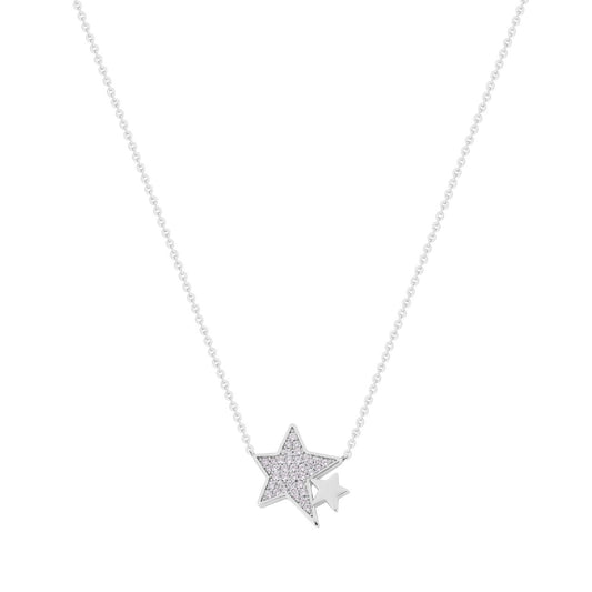 Silver Double Star Pendant by Tipperary - New 2024  Showcase your sense of style with this beautiful Gold Tipperary Double Star Silver Pendant. Crafted with exquisite attention to detail, this piece of jewellery is a timeless addition to any wardrobe. Both durable and elegant, ensuring it will remain a treasured item for many years to come.