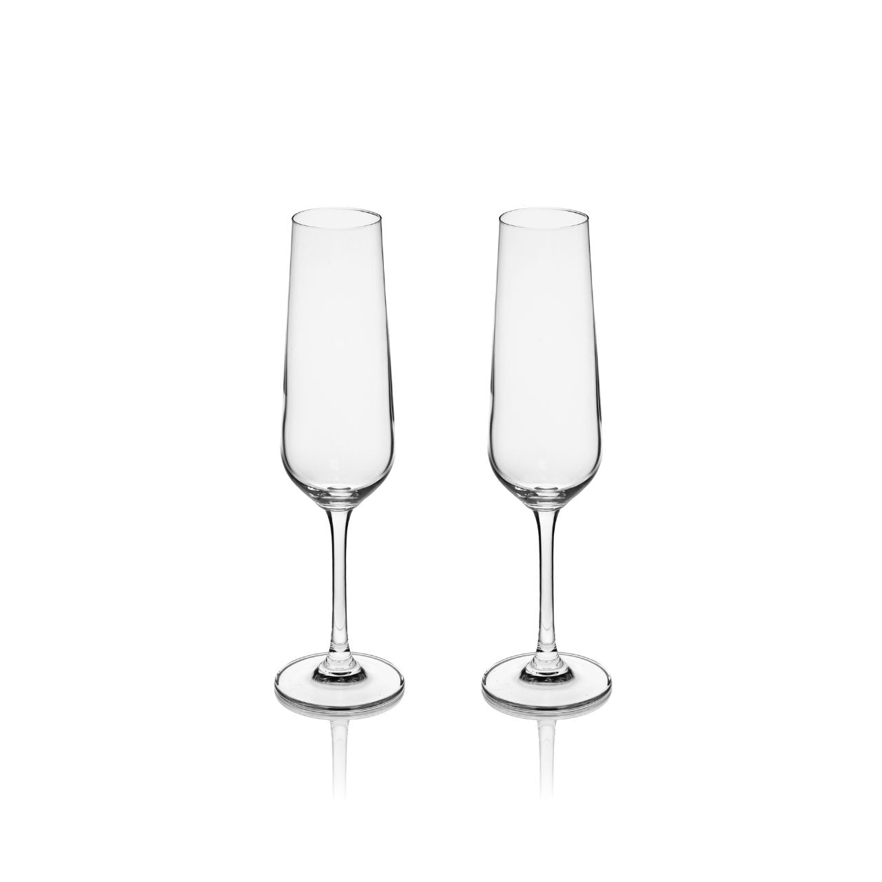 Celebrate life's finest moments with this elegant pair of crystal champagne glasses from Tipperary. Crafted with precision and refinement, the Eternity collection features timeless design that complements any table setting.